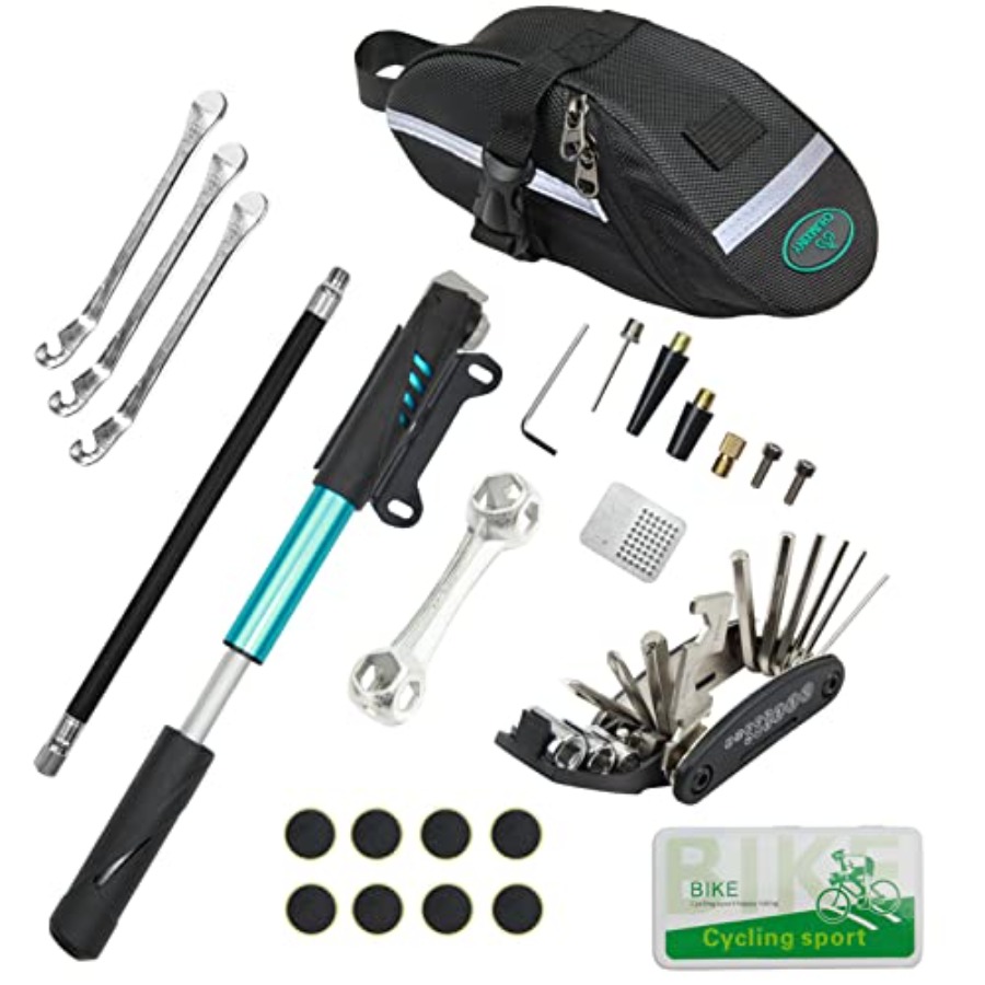 Bicycle Repair Kit - Bike Repair Kit Contains 16-in-1 Tool,