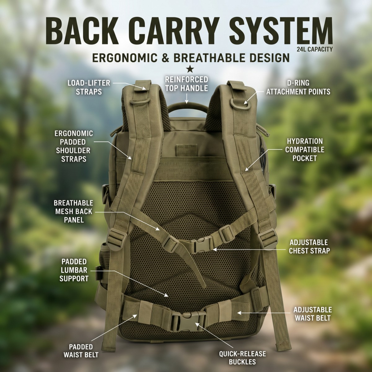 24L Molle Tactical Backpack fo - đánh giá và giá Cycling Gear Duffle