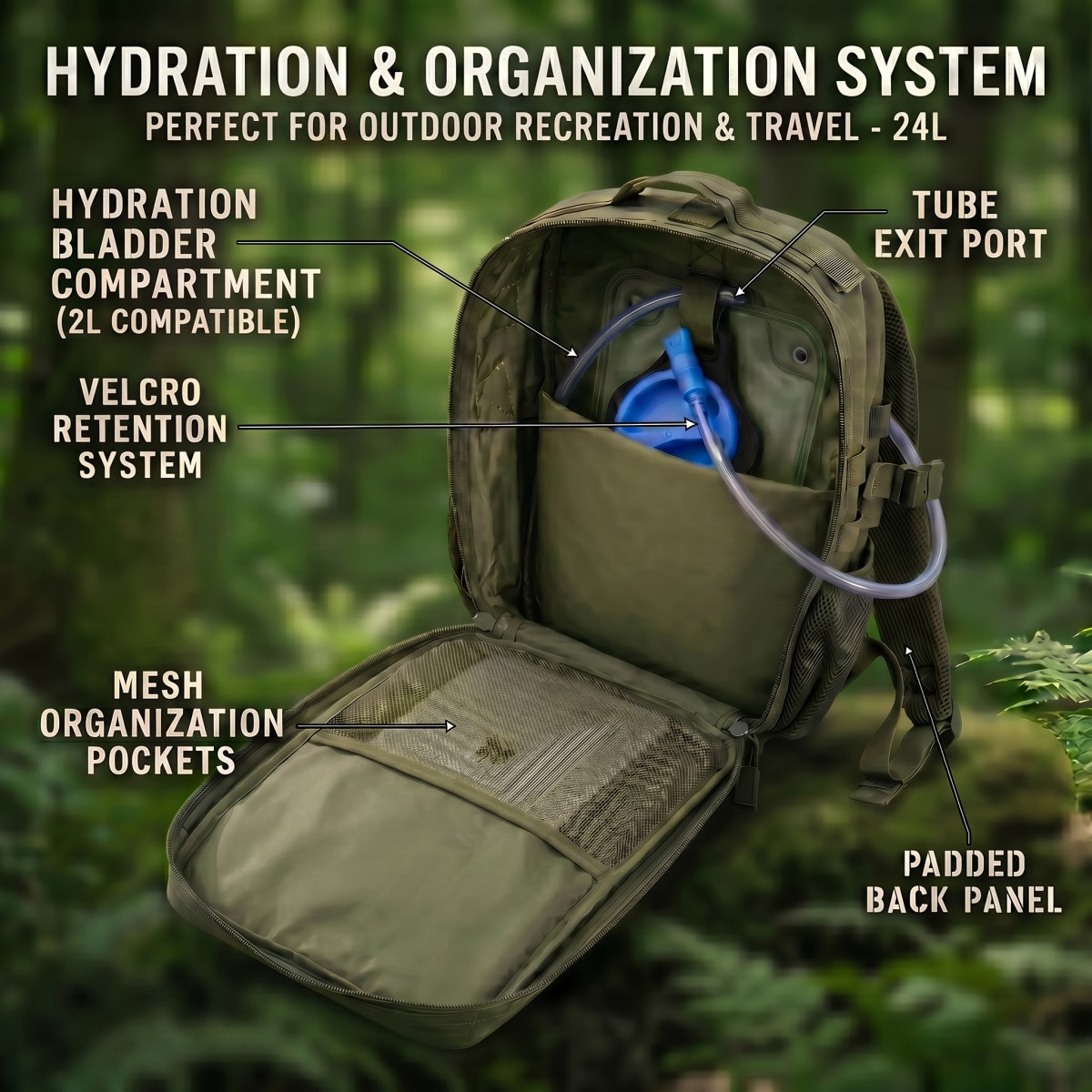 24L Molle Tactical Backpack fo - đánh giá và giá Cycling Gear Duffle
