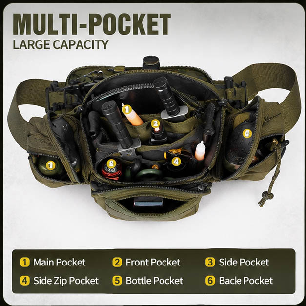 Outdoor Tactical Waist Bag Wat - đánh giá và giá Cycling Gear And Equipment